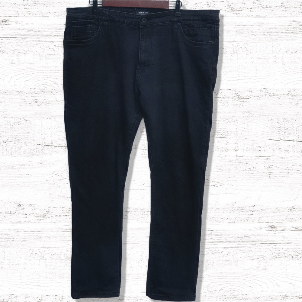 Kenneth Cole Slim Fit Straight Leg Dark Wash Black Mens Jeans Size 40X32